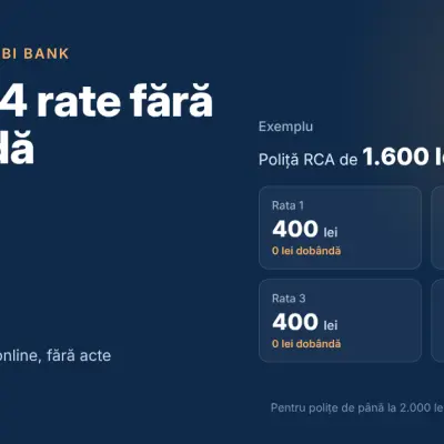 RCA în rate fără dobândă cu tbi bank